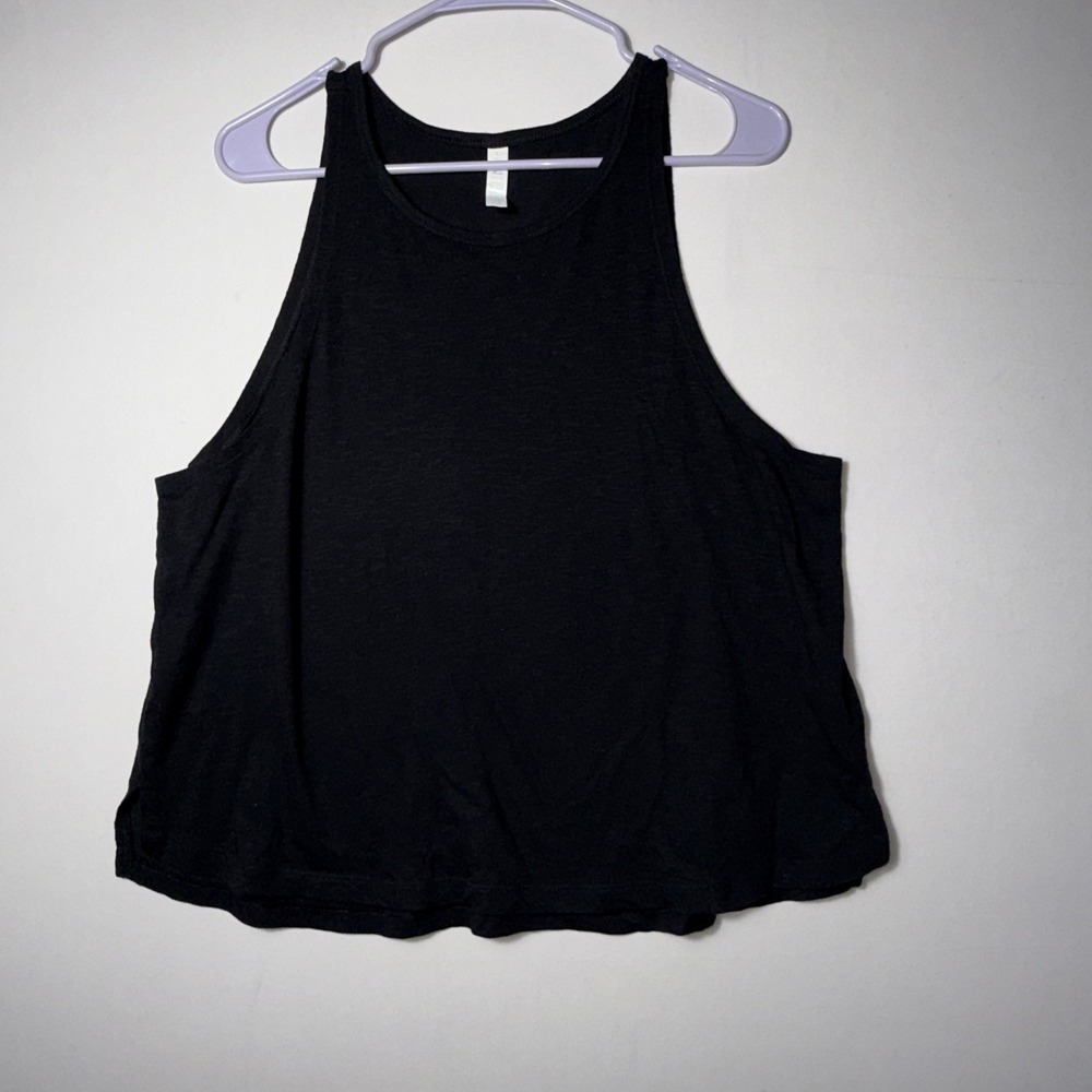 Zella Active Performance Crewneck‎ Sleeveless Tank Top Size Large Women's Black